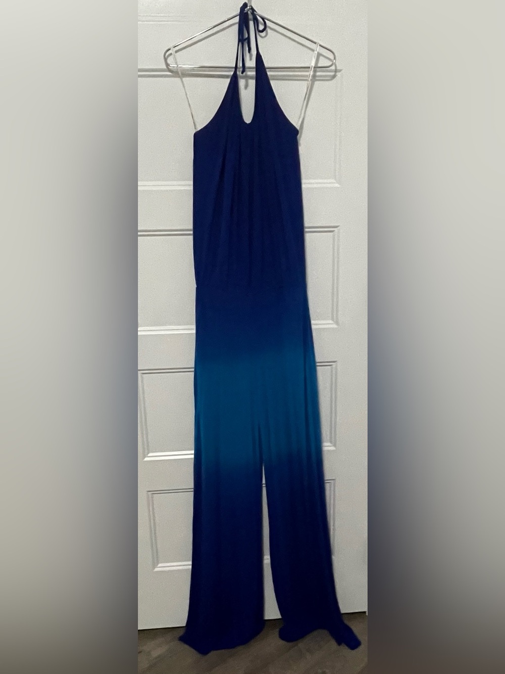 XS - blue halter pant jumpsuit